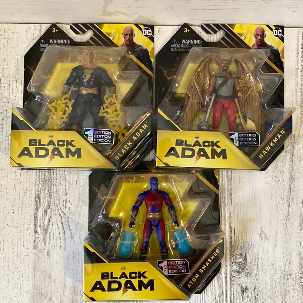 3 DC Black Adam Action Figure Toys NEW